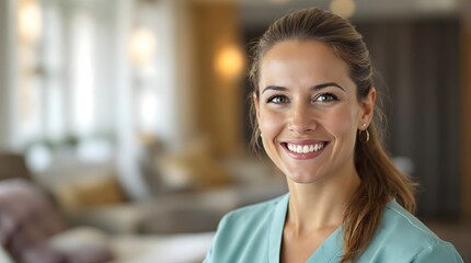 Obraz premium Empathetic Nurse in a Comfortable Patient Recovery Area (Healthcare)