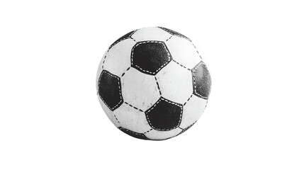 Fototapeta premium Classic black and white soccer ball design. isolated on transparent background. 