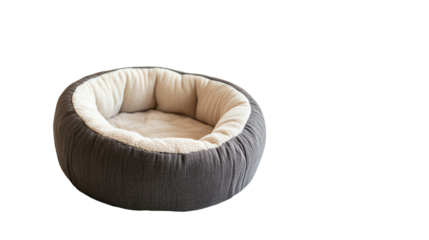 Comfortable pet bed for small animals and pets.  isolated on transparent background.	
