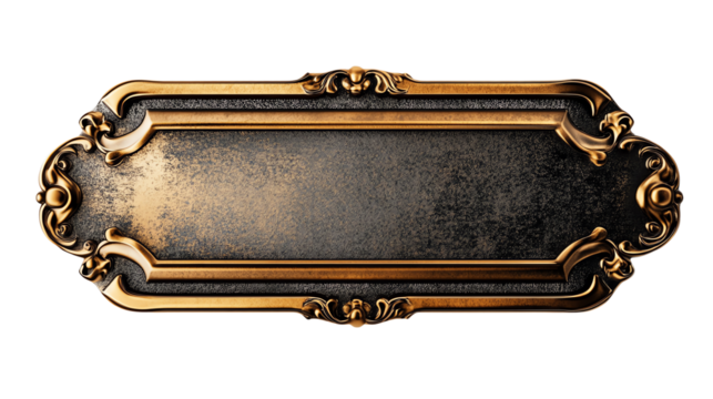 Elegant vintage frame for text or images. isolated on transparent background.	