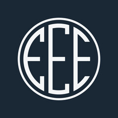 initial monogram logo with circle,Poligon,square style design
