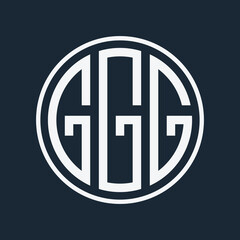 initial monogram logo with circle,Poligon,square style design
