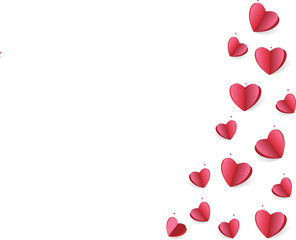 This image features a stylized, three-dimensional red and pink heart withgiving it a modern and artistic look. A pin is inserted at the top, symbolizing love, attachment, or emotional connection, maki