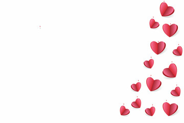 This image features a stylized, three-dimensional red and pink heart withgiving it a modern and artistic look. A pin is inserted at the top, symbolizing love, attachment, or emotional connection, maki