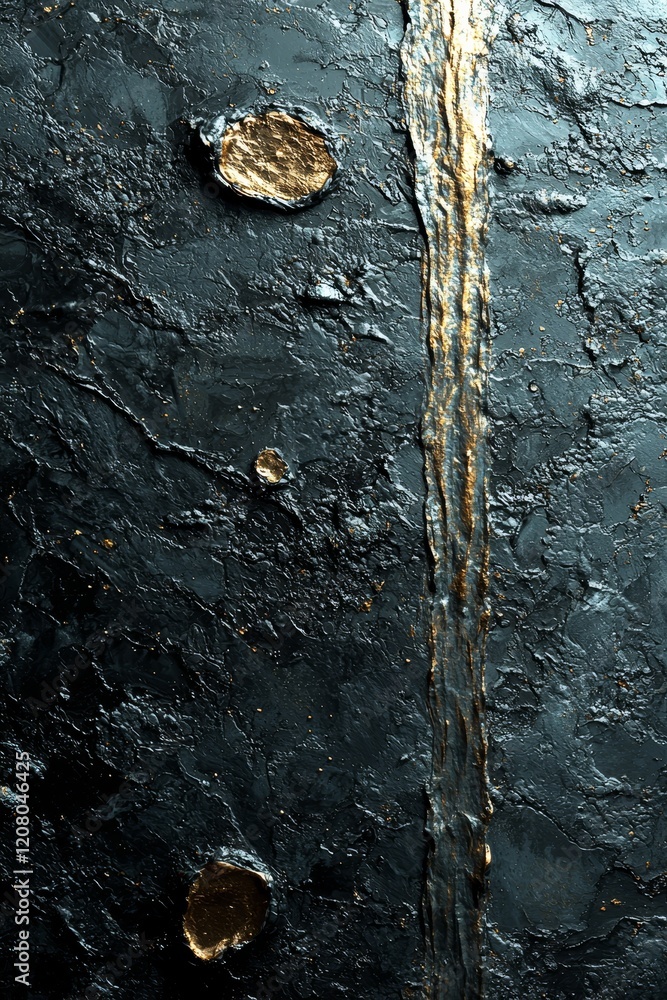 Aufkleber artistic textured surface abstract composition modern art dark palette close-up view visual depth
