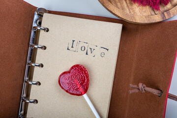 inscription on retro paper 