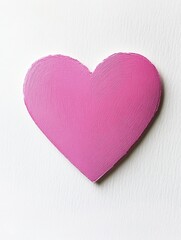 Obraz premium Pink Heart Cutout on a Wall