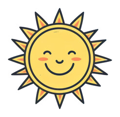 PNG Sun smiling icon outdoors shape logo.