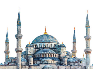 Fototapeta premium PNG Ottoman painting of mosque architecture building landmark.