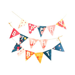 Fototapeta premium Happy Birthday Bunting Party Decorations,