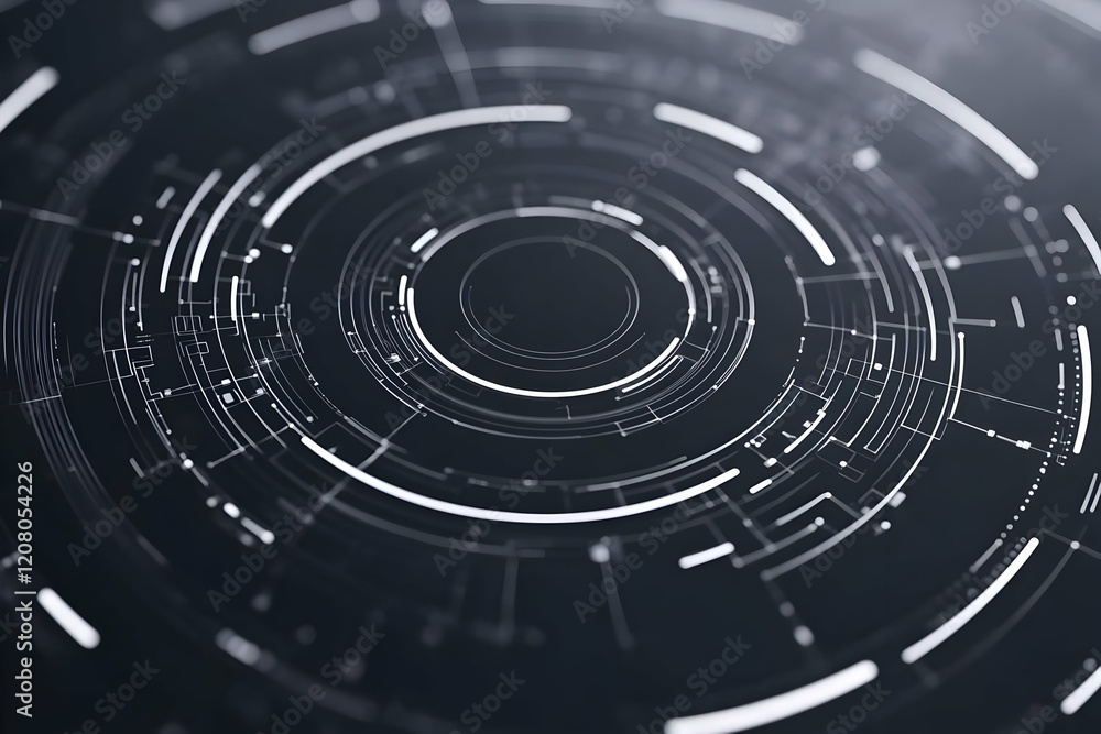 Poster abstract 3d circular tech background