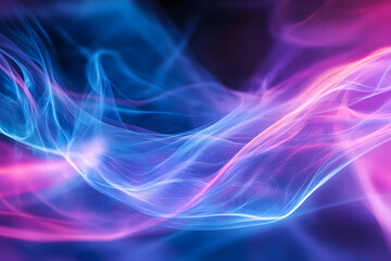 Futuristic Neon Waves with Glowing Abstract Curves, Vibrant Colors, and Digital Art Aesthetics for Modern Design and Dynamic Light Patterns
