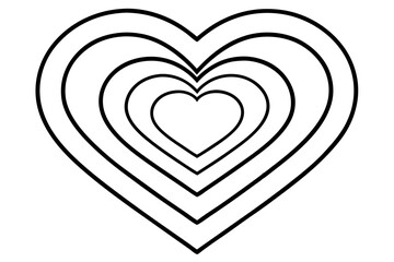 Layered Heart Line Art Pack for Designers