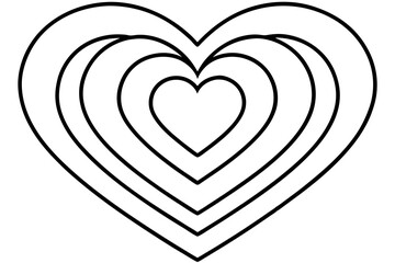 Layered Heart Line Art Pack for Designers