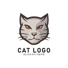 cute cate character vector logo design
