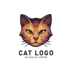 cute cate character vector logo design
