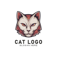cute cate character vector logo design
