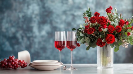 table set for wedding or another dinner