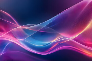 Futuristic Neon Waves with Glowing Abstract Curves, Vibrant Colors, and Digital Art Aesthetics for Modern Design and Dynamic Light Patterns