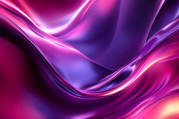 Fototapeta premium Futuristic Neon Waves with Glowing Abstract Curves, Vibrant Colors, and Digital Art Aesthetics for Modern Design and Dynamic Light Patterns