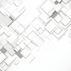 Abstract 3D White Square Background