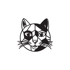 cute cate character vector logo design
