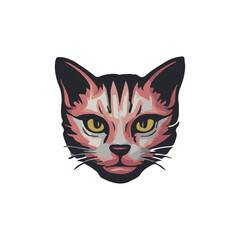 cute cate character vector logo design
