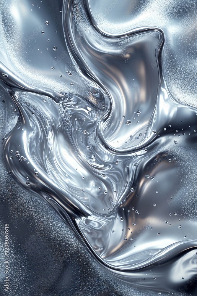 Poster dynamic fluid motion abstract art digital design modern aesthetic close-up view textured visual conc