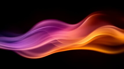 Abstract Wave Of Purple Orange And Red Hues