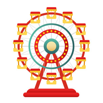 recommend clip art: Ferris wheel. Vector clipart isolated on white background.