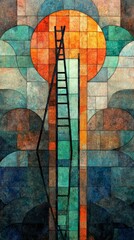 Obraz premium The Leaning Ladder, Dependent Personality Disorder