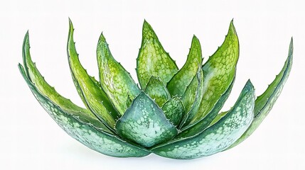 Obraz premium Aloe Vera Plant with Thick Fleshy Leaves Displaying Natural Beauty