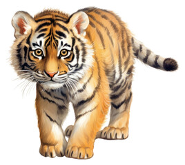 Obraz premium PNG Tiger wildlife cartoon animal.