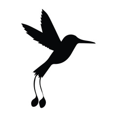 Bird silhouette vector icon logo.
