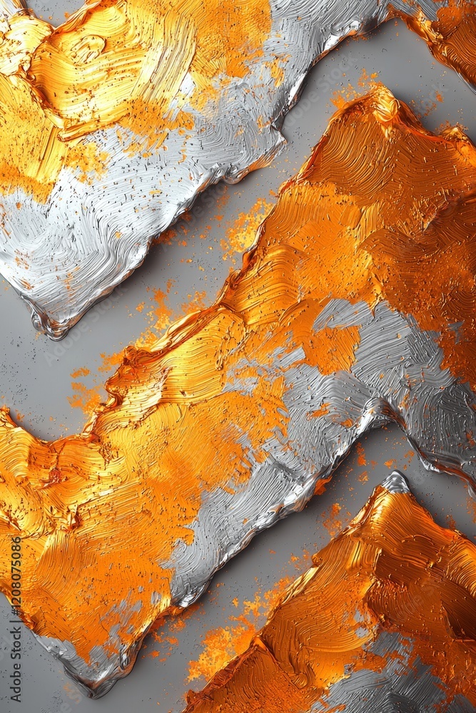 Poster dynamic metallic art creation studio abstract photography creative environment close-up unique textu