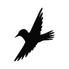 Bird silhouette vector icon logo.
