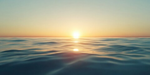 Fototapeta premium Serene Sunset over Calm Ocean