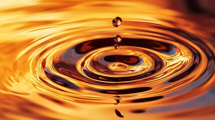 A drop of water is falling into a large circle of water