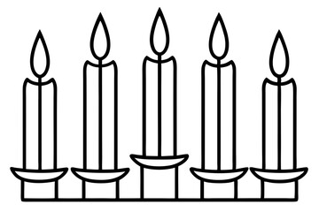 Minimalist Candle Line Art Set