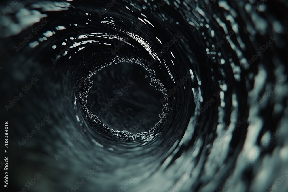 Poster A high-speed shot of water droplets creating a rippling pattern in slow motion