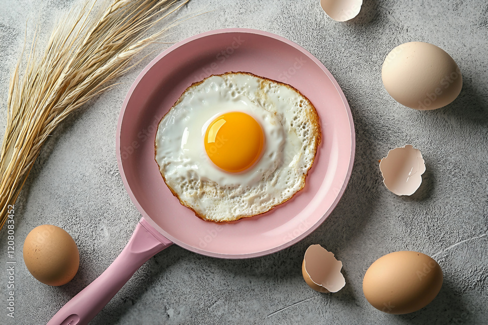 Poster creative colorful minimalistic picture of food made with generative ai
