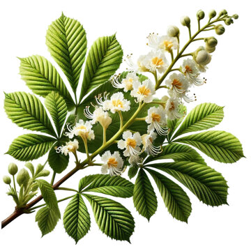 branch of a tree with leaves on illustration 