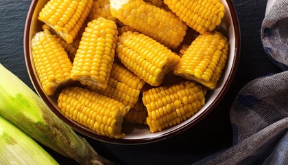 Сorn on the cob in a bowl