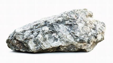 Fototapeta premium Isolated Natural Rock with Unique Textures and Patterns on Surface