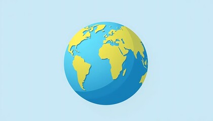 Obraz premium Simple Earth Globe Illustration for Website Design