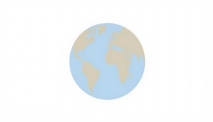 Fototapeta premium Simple Earth Globe Illustration Global Map Image