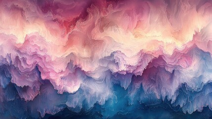 Fototapeta premium Abstract layered mountain range, colorful, dreamy landscape