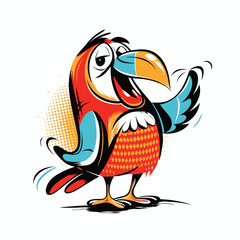 bird in the wild vector