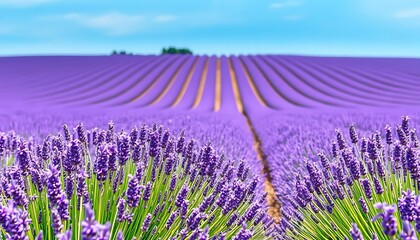 Obraz premium Stunning Lavender Fields in Provence Beautiful Purple Landscape