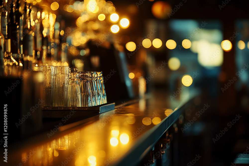 Poster image showcasing empty locations with evening lights made with generative ai